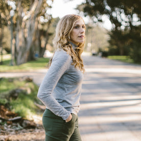 The Mercerized Merino Turtle Neck in Heather Grey: Alternate Image 3, Knits by Taylor Stitch