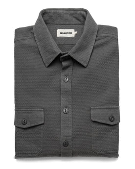 The Utility Shirt in Charcoal Jacquard: Featured Image, Wovens by Taylor Stitch