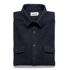 The Utility Shirt in Navy Jacquard - featured image