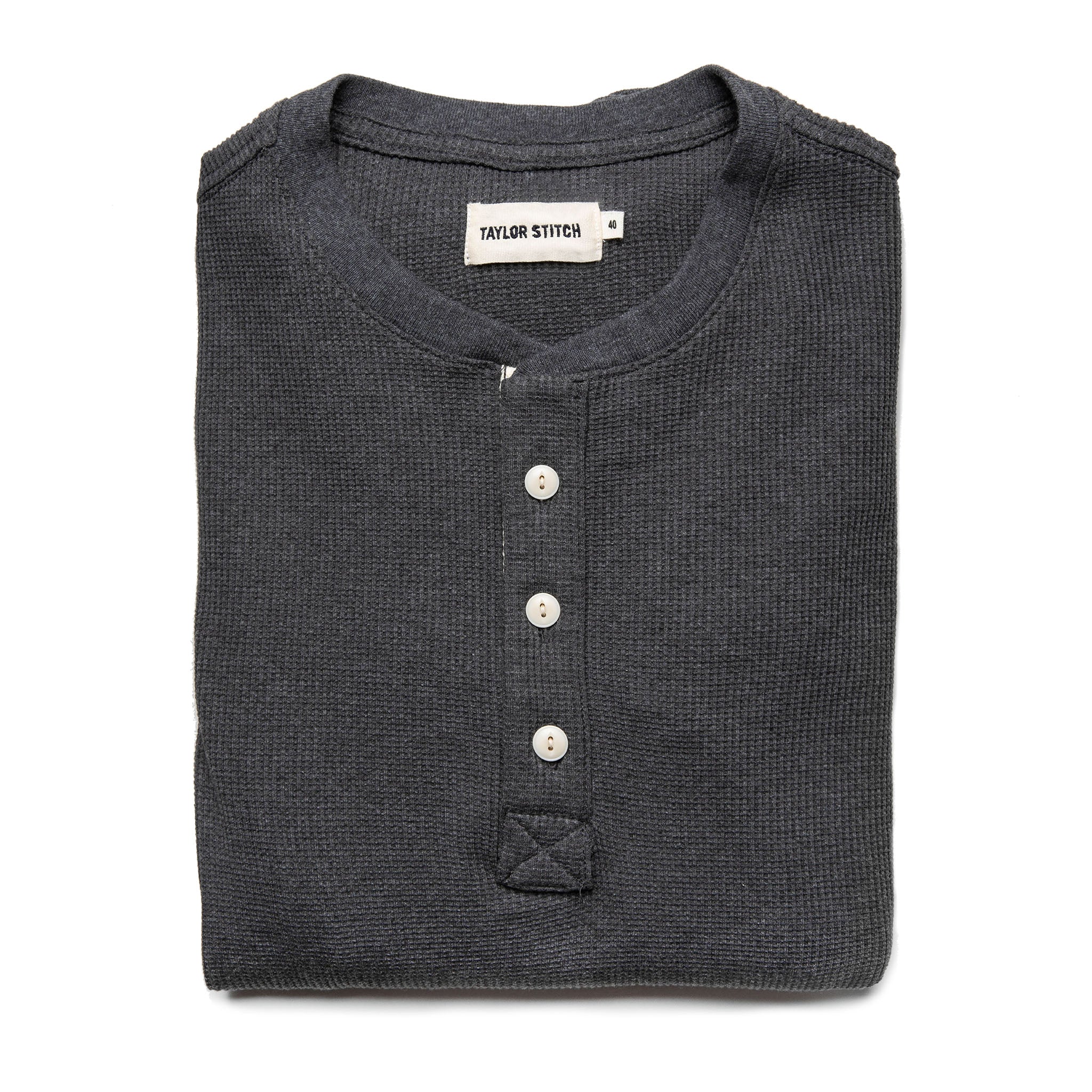 The Heavy Bag Waffle Henley in Heather Grey: Alternate Image 6, Knits by Taylor Stitch
