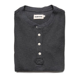 The Heavy Bag Waffle Henley in Heather Grey: Alternate Image 6