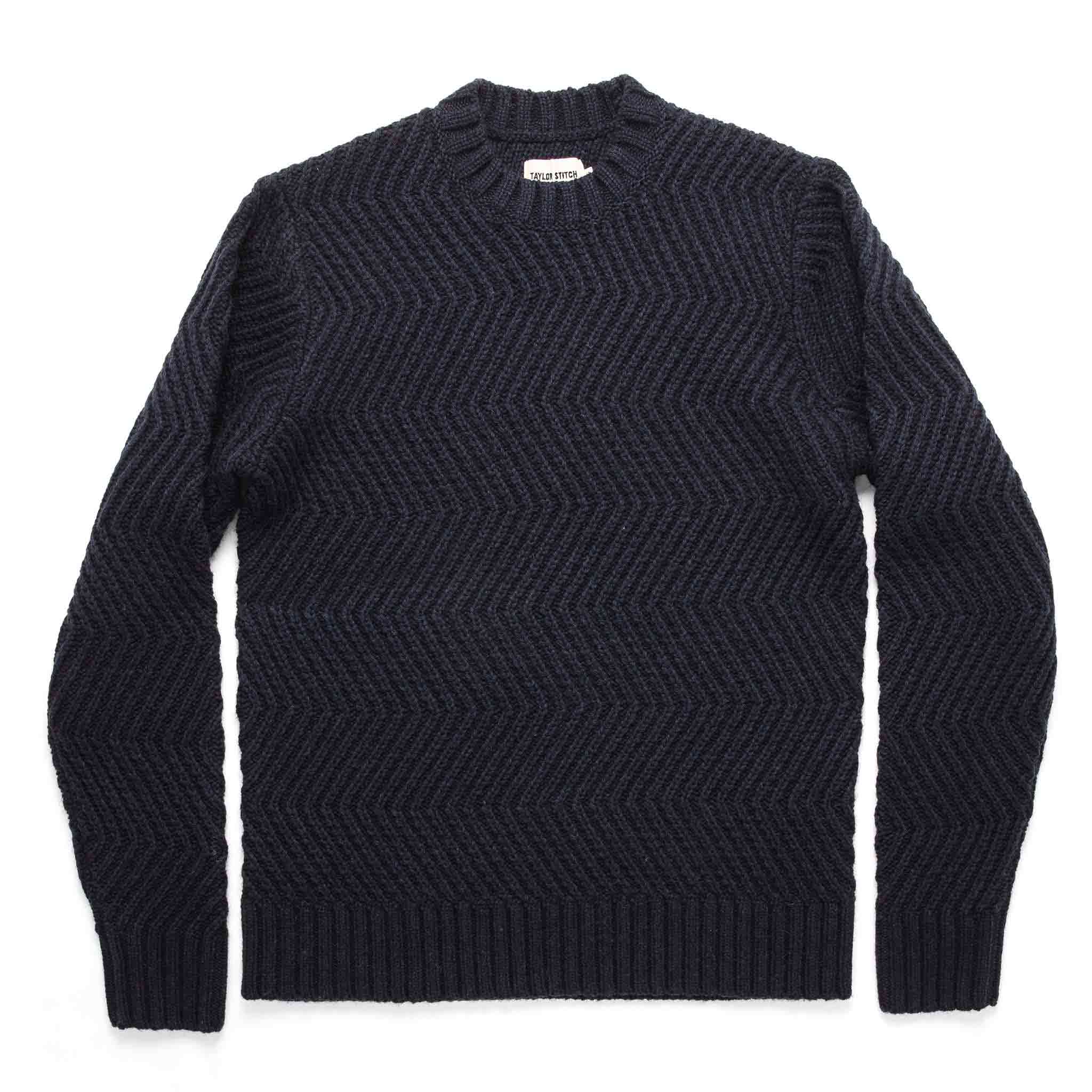 The Wave Sweater in Navy: Featured Image, Knits by Taylor Stitch