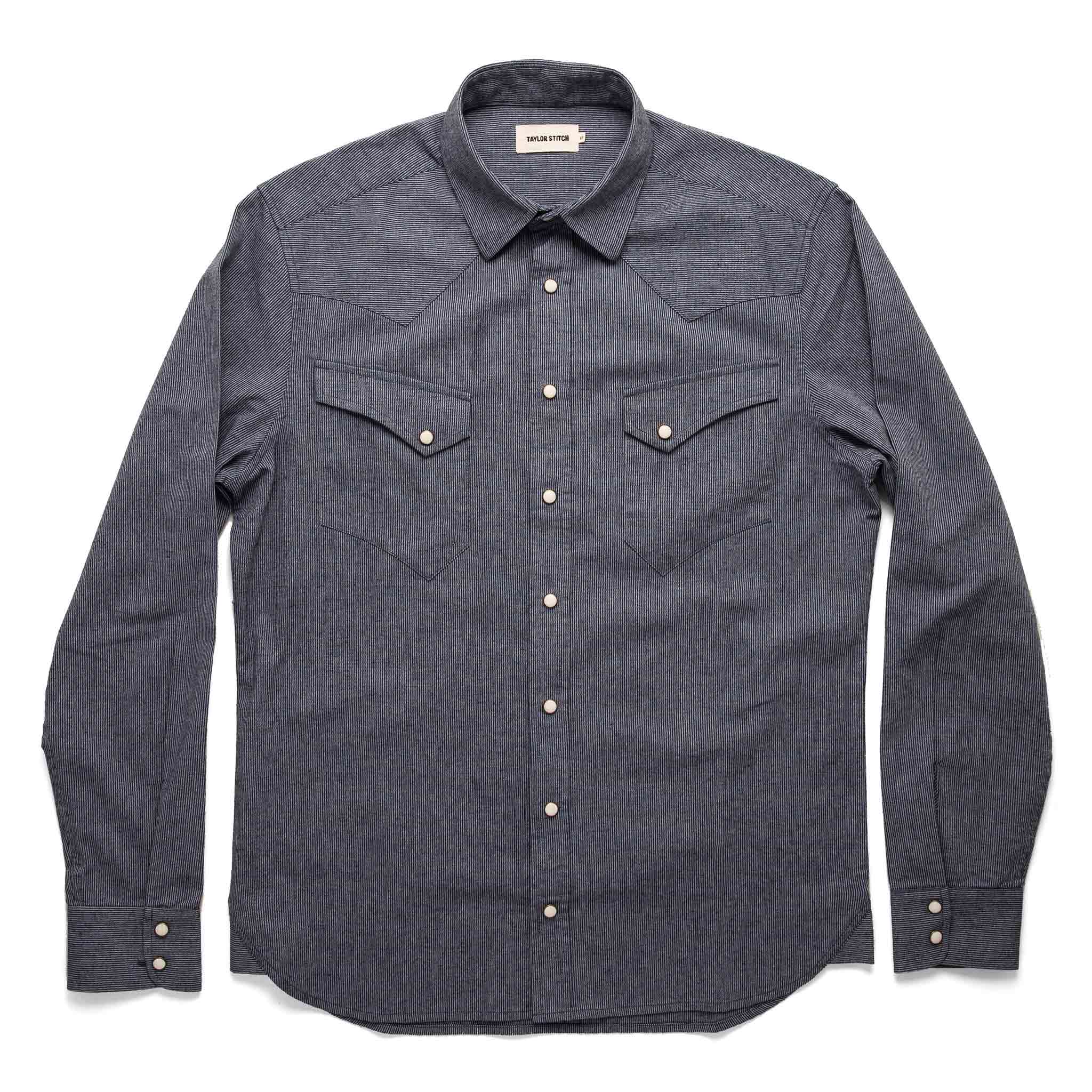The Western Shirt in Indigo Stripe: Alternate Image 7, Wovens by Taylor Stitch