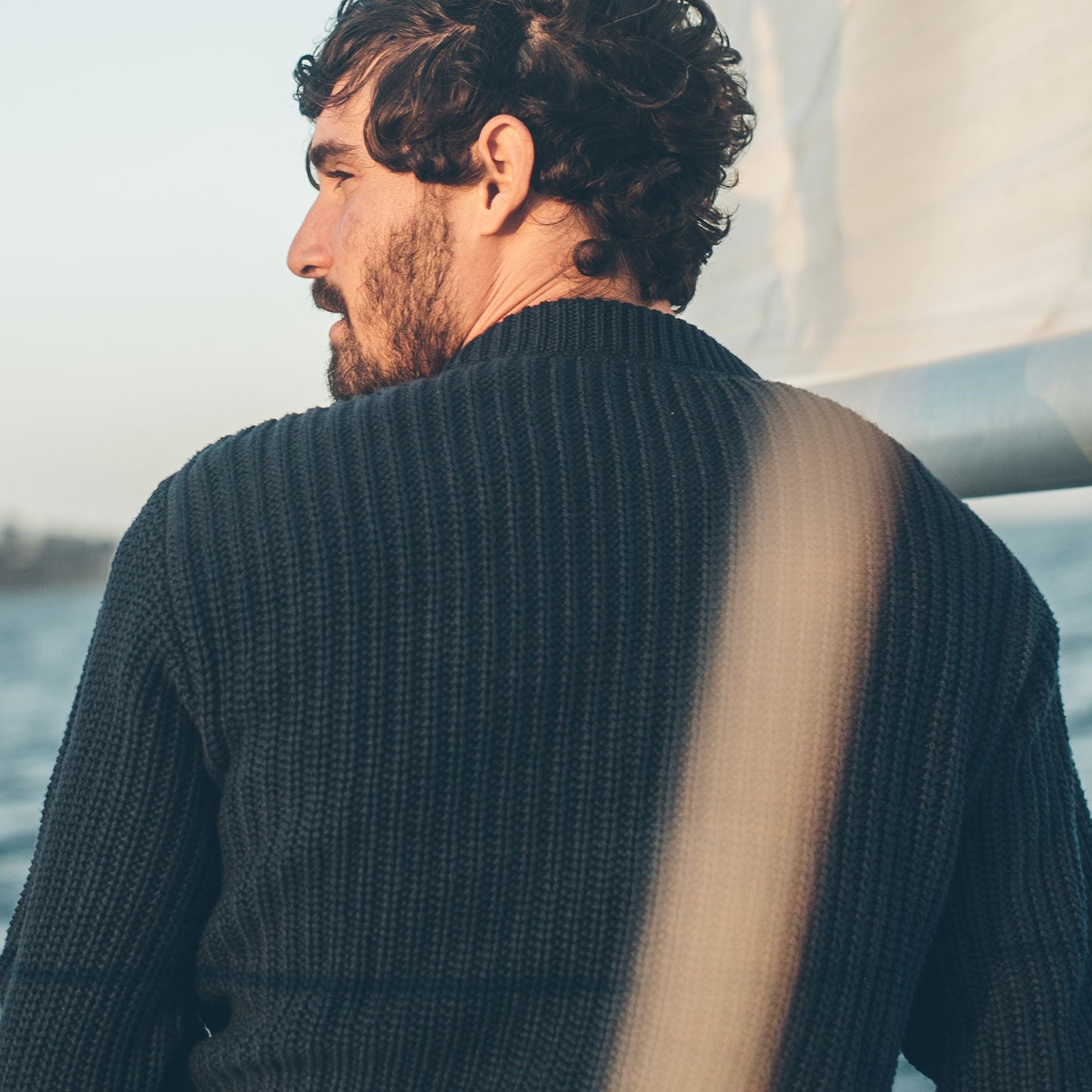 The Whaler Sweater in Navy: Alternate Image 4, Knits by Taylor Stitch