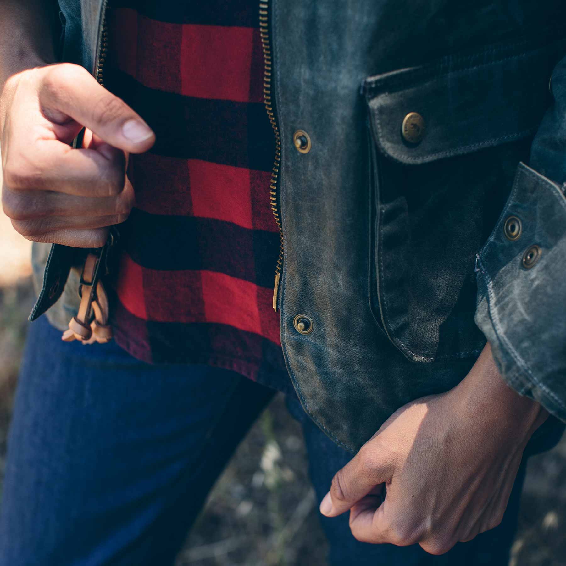 The Field Jacket in Dark Olive Beeswaxed Canvas: Alternate Image 3, Outerwear by Taylor Stitch