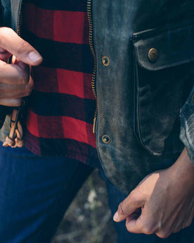 The Field Jacket in Dark Olive Beeswaxed Canvas: Alternate Image 3, Outerwear by Taylor Stitch