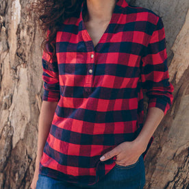 The Whitney Popover in Red Buffalo Plaid: Alternate Image 4