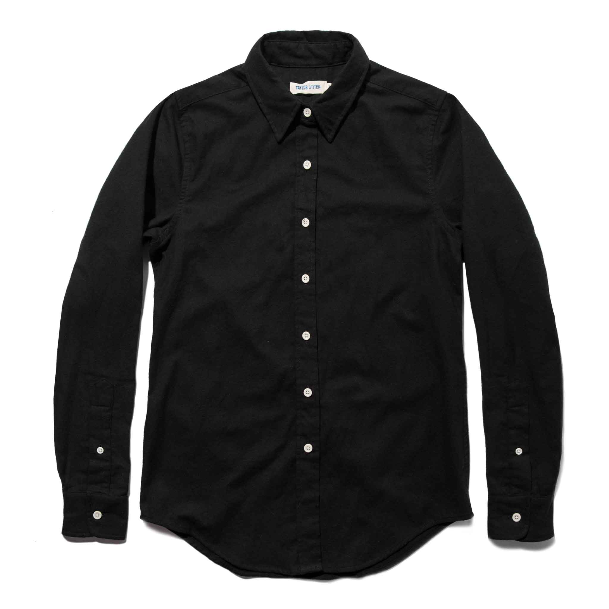 The Katherine in Black Brushed Cotton: Featured Image, Wovens by Taylor Stitch