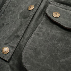 The Field Jacket in Dark Olive Beeswaxed Canvas: Alternate Image 7