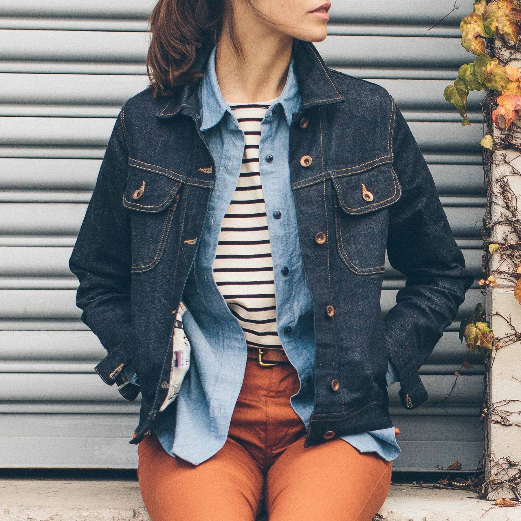 The Pacific Jacket in Cone Mills Stretch Selvage: Alternate Image 2, Outerwear by Taylor Stitch