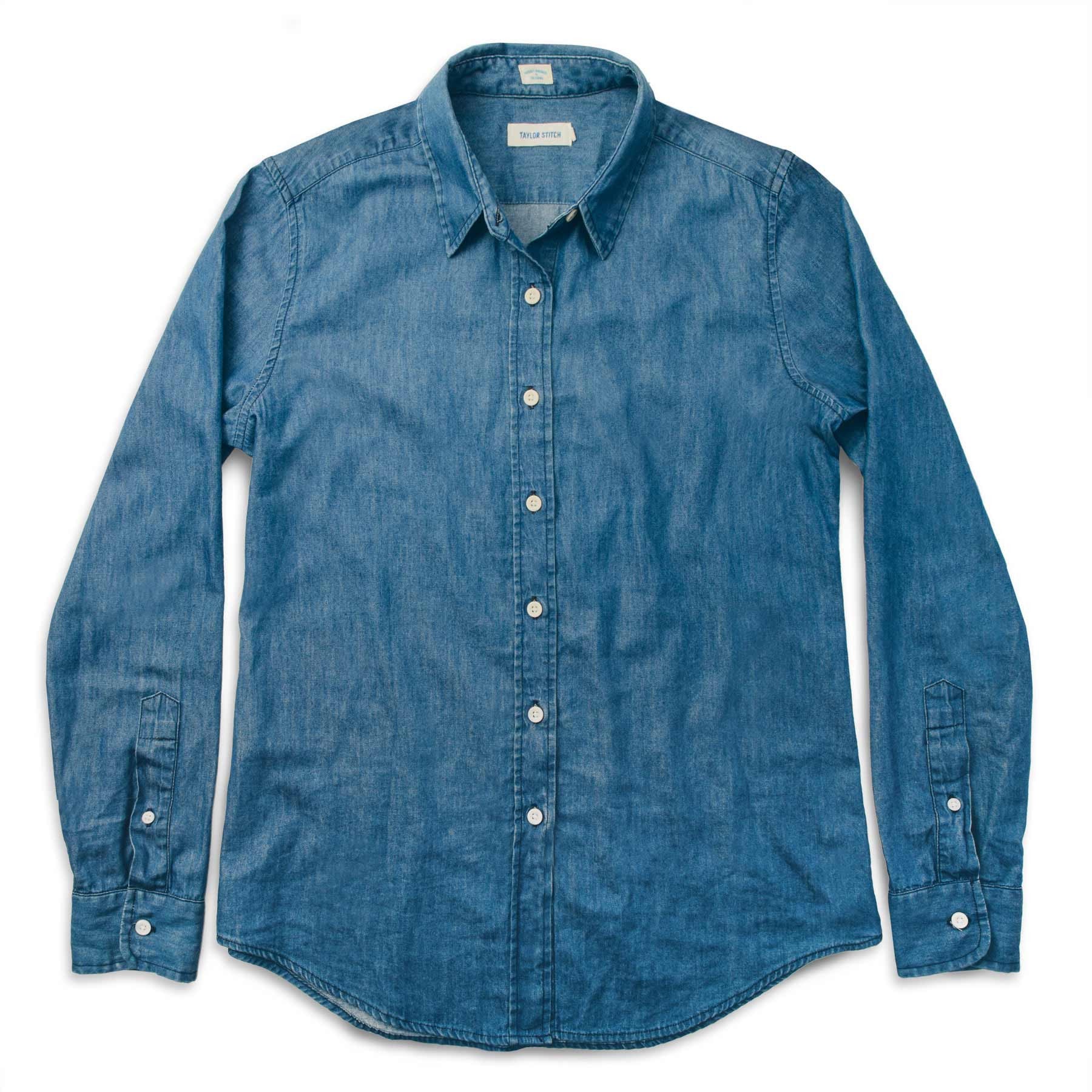 The Katherine in Sun Bleached Denim: Featured Image, Wovens by Taylor Stitch