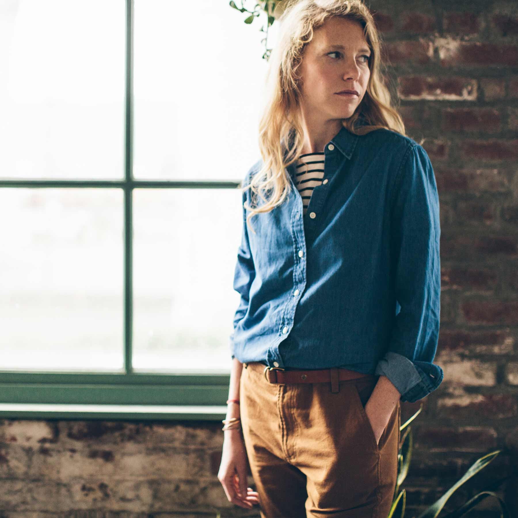 The Katherine in Sun Bleached Denim: Alternate Image 3, Wovens by Taylor Stitch