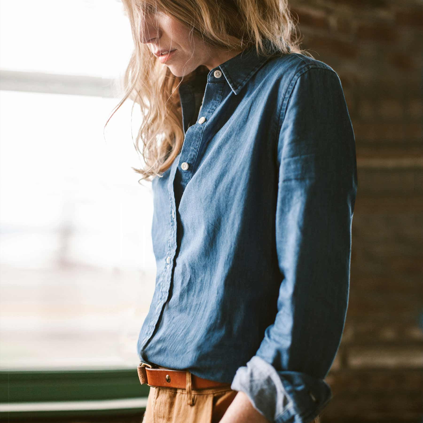 The Katherine in Sun Bleached Denim: Alternate Image 1, Wovens by Taylor Stitch