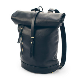 The Moto Rolltop Backpack in Noir: Featured Image