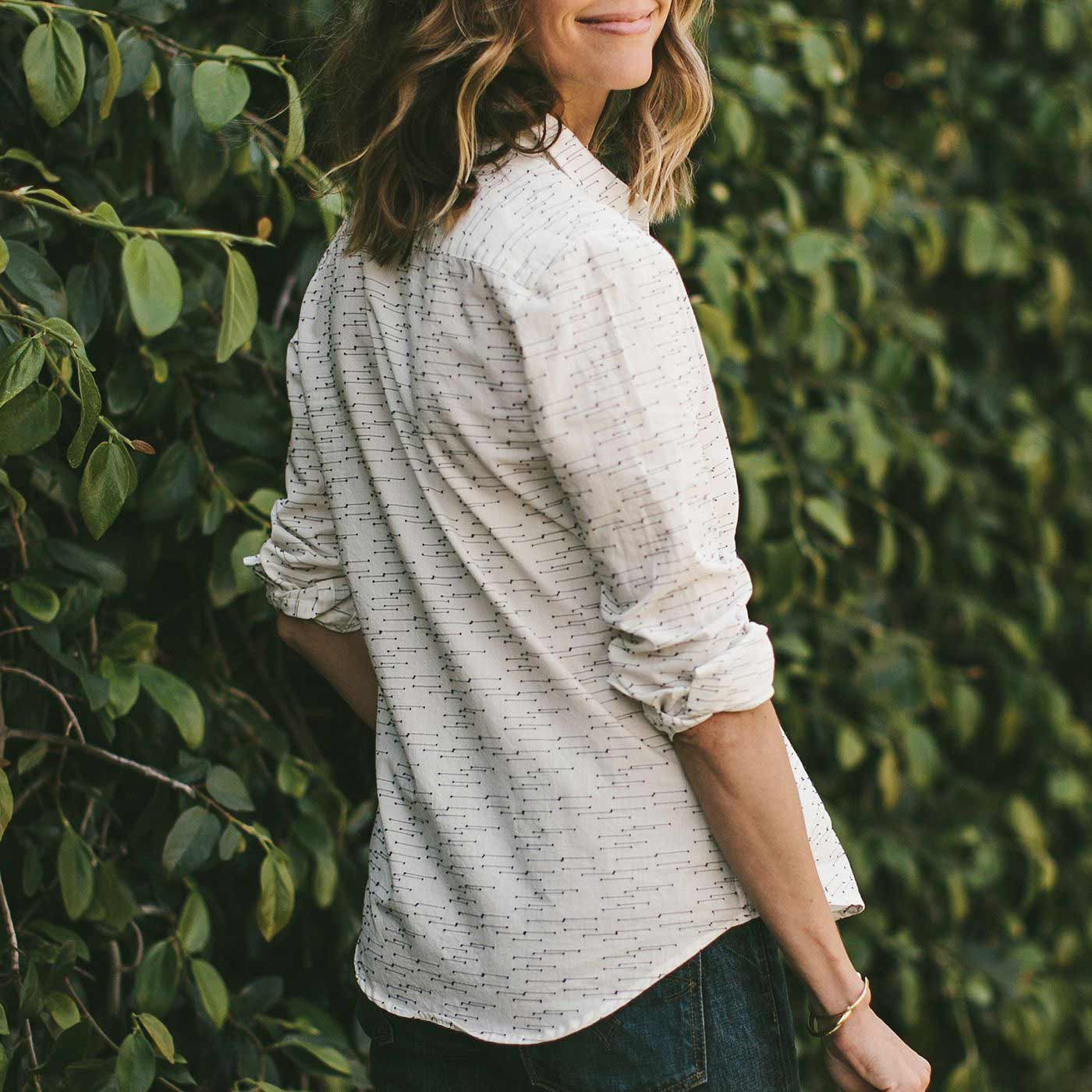 The Katherine in Natural and Indigo Jacquard: Alternate Image 2, Wovens by Taylor Stitch