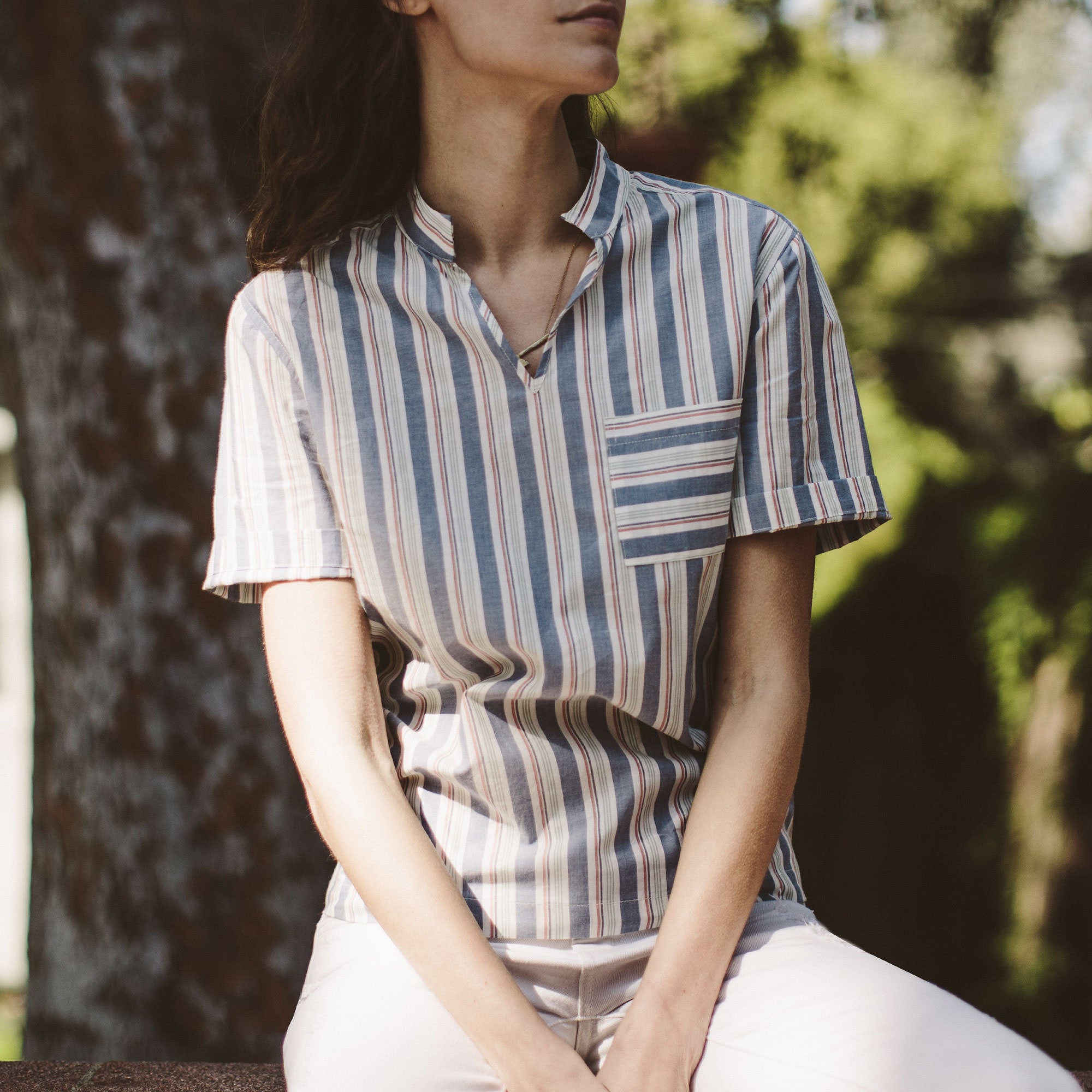 The Abbot Popover in Surf Stripe: Alternate Image 1, Wovens by Taylor Stitch