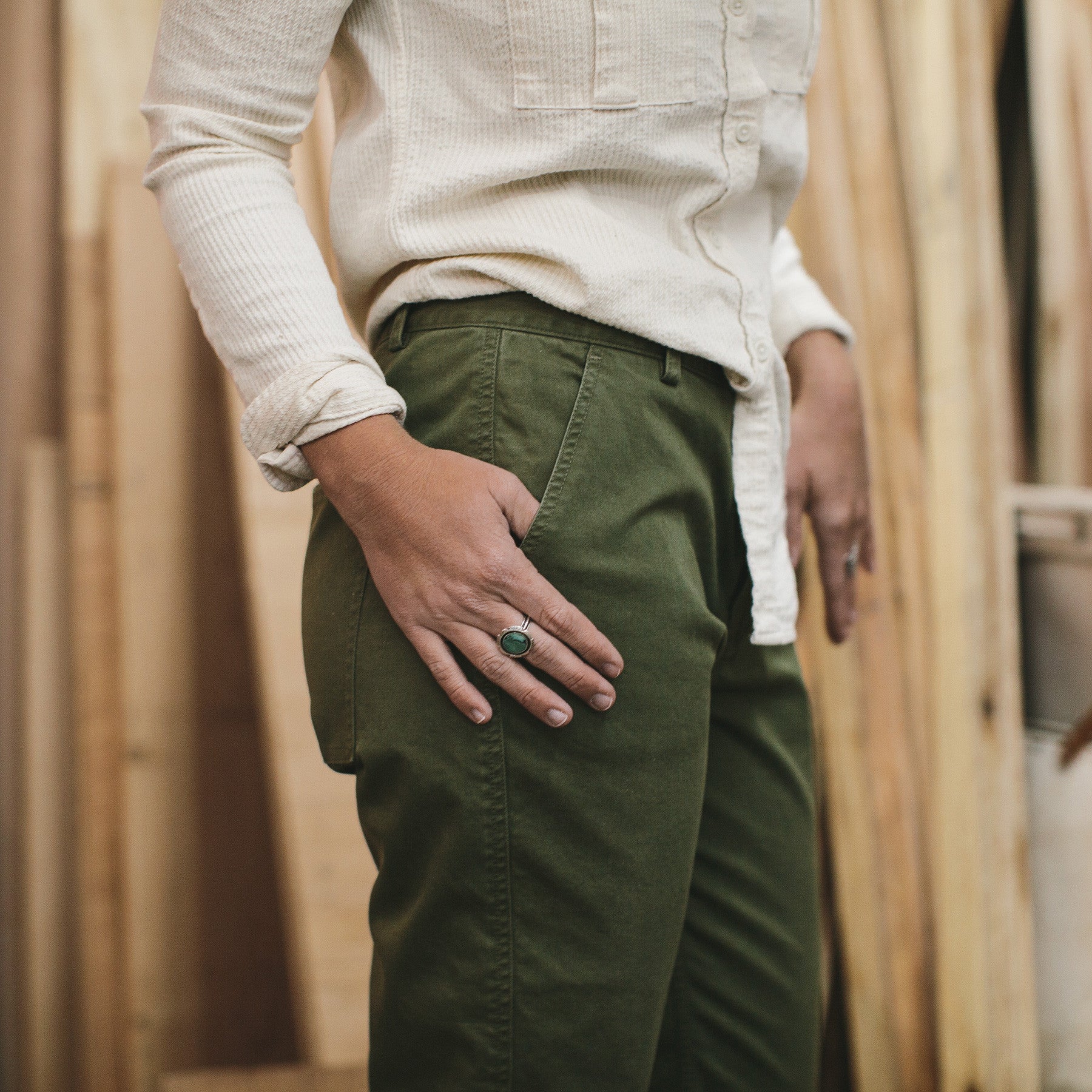 The Abel Pant in Army Green: Alternate Image 5, Pants by Taylor Stitch