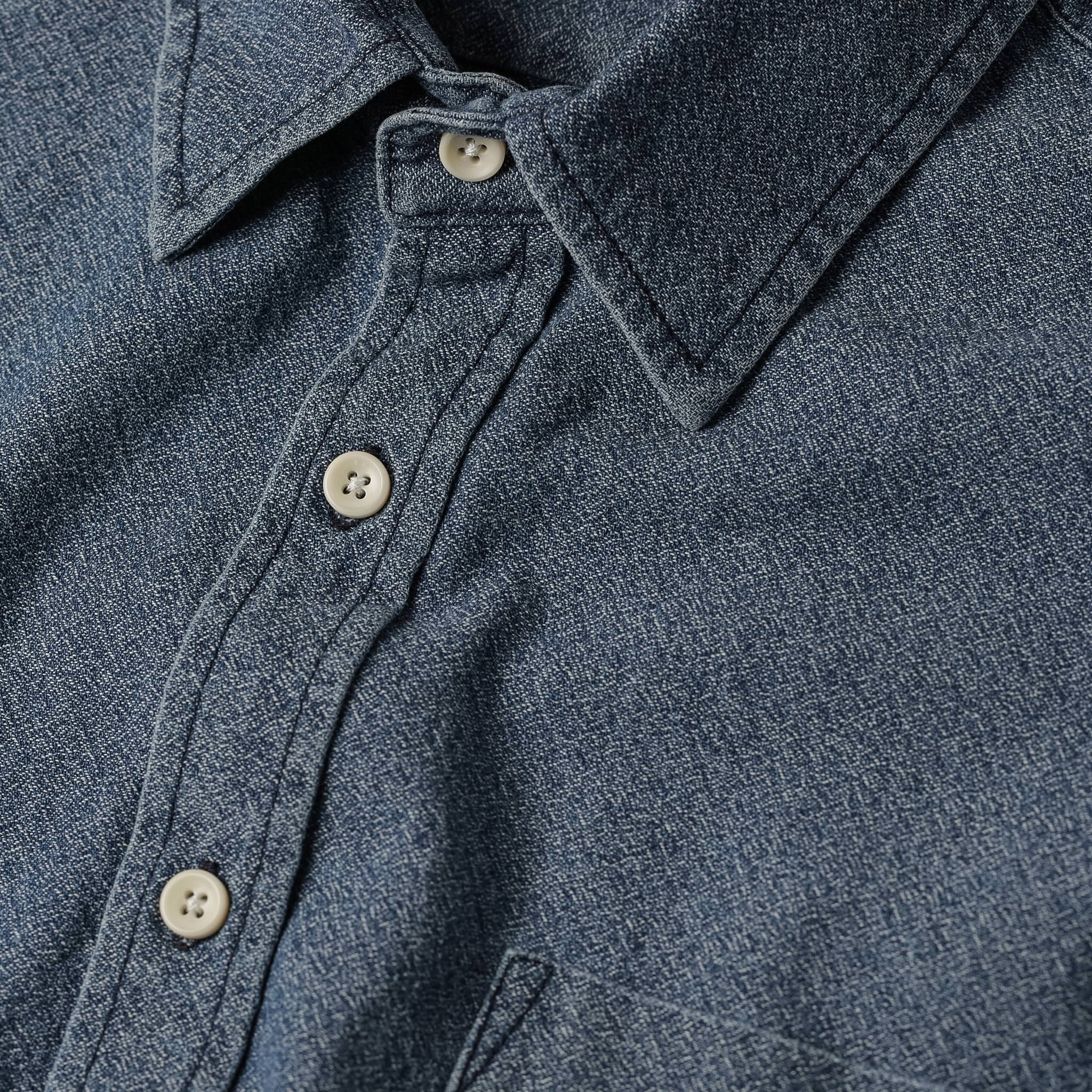 material shot of collar, Wovens by Taylor Stitch