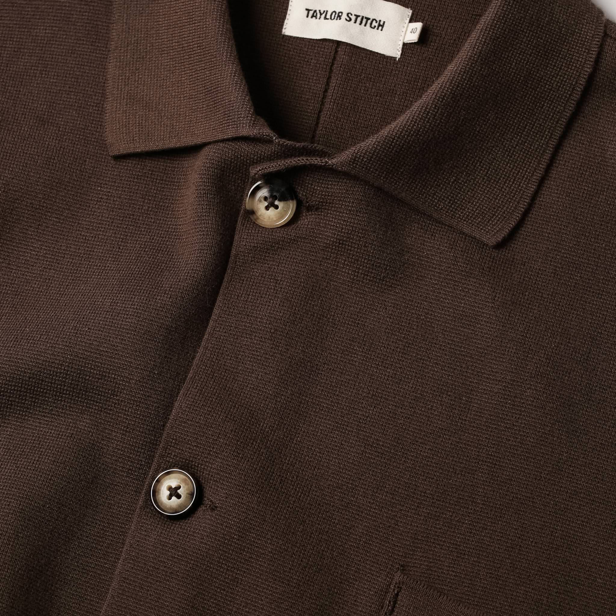 material shot of chest, Outerwear by Taylor Stitch