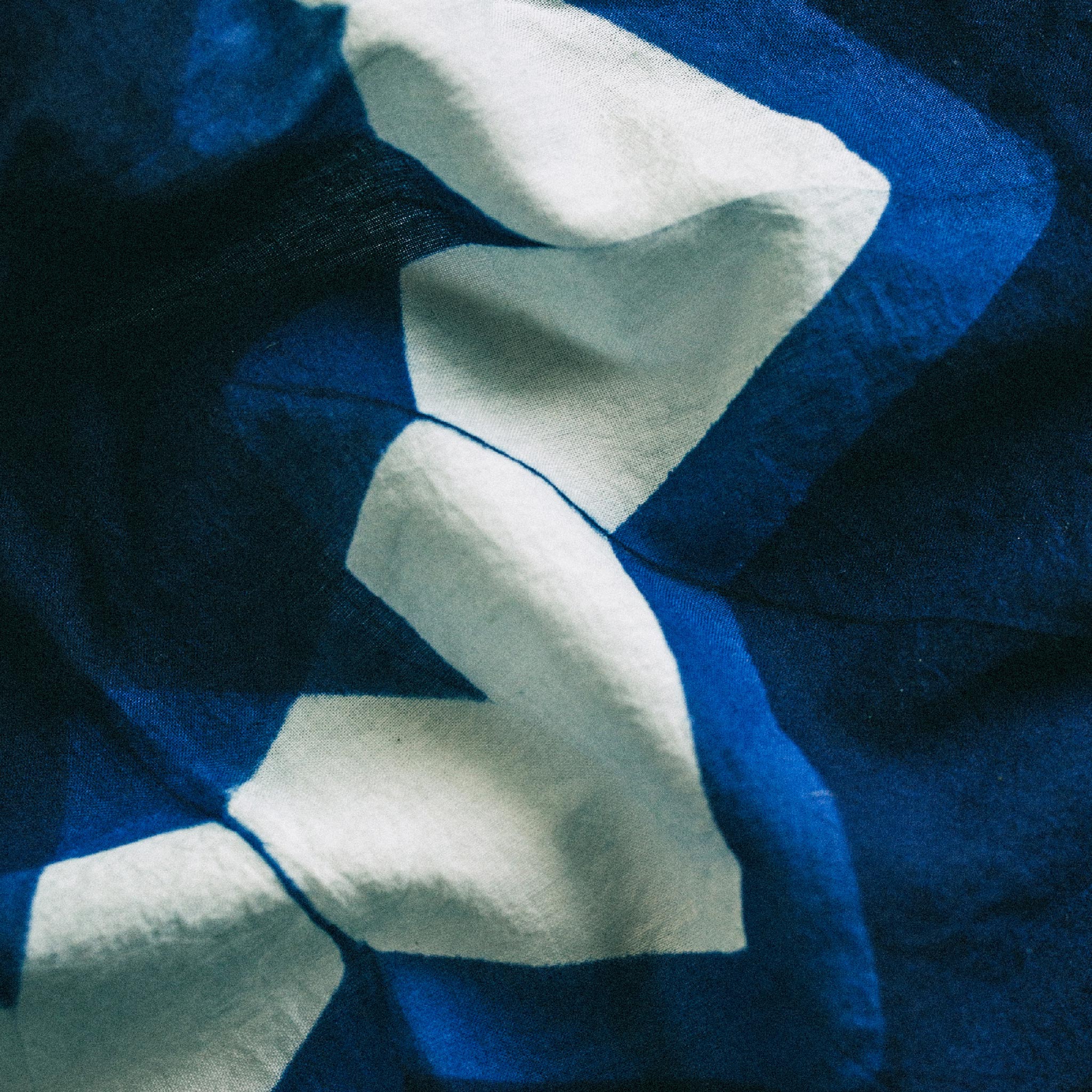 material shot of The Bandana in Natural Indigo Geo, Accessories by Taylor Stitch