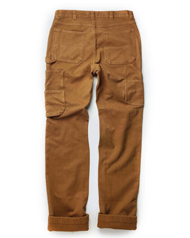 back flatlay of The Carpenter Pant in Cedar Boss Duck, Bottoms by Taylor Stitch