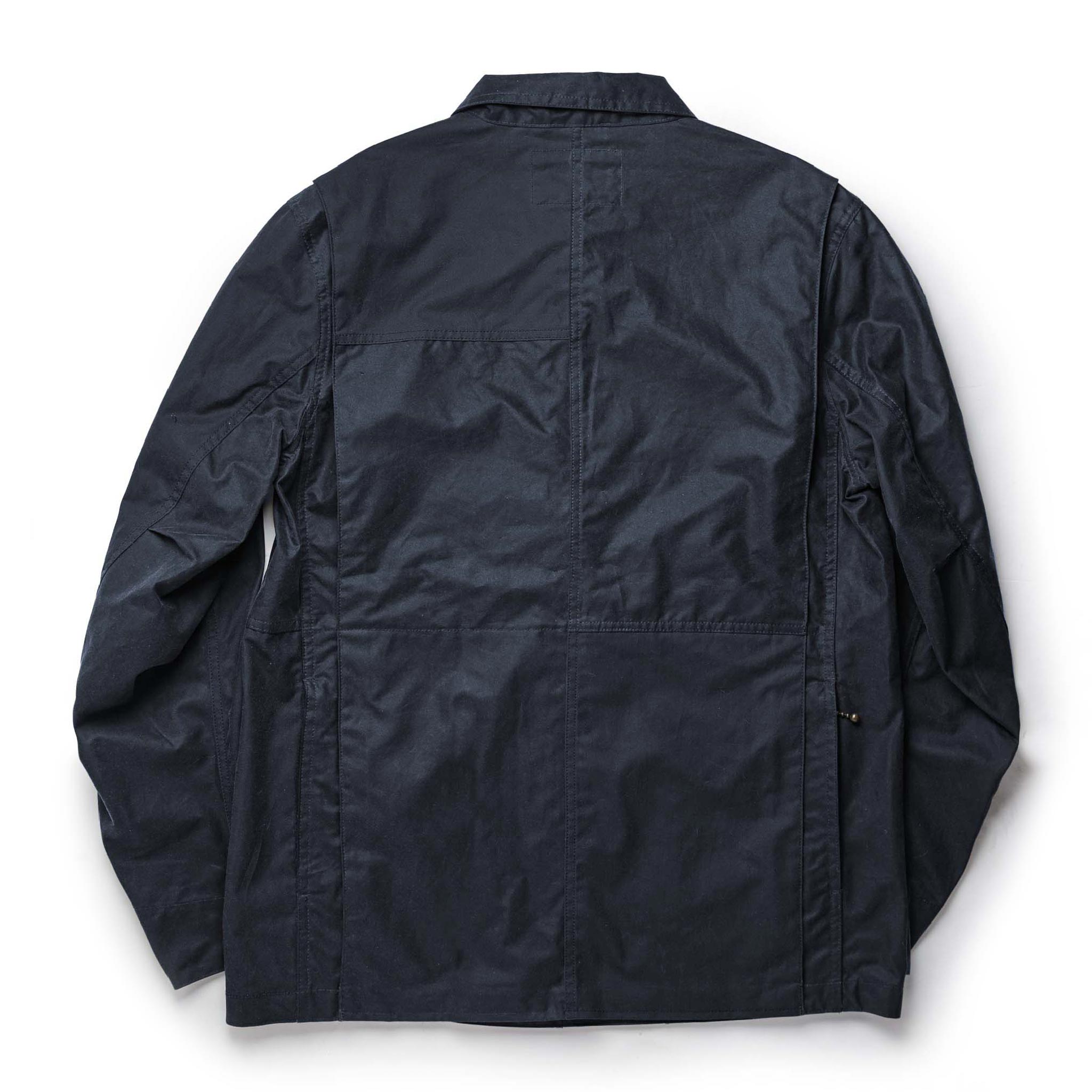 back flatlay of The Task Jacket in Waxed Navy, Outerwear by Taylor Stitch