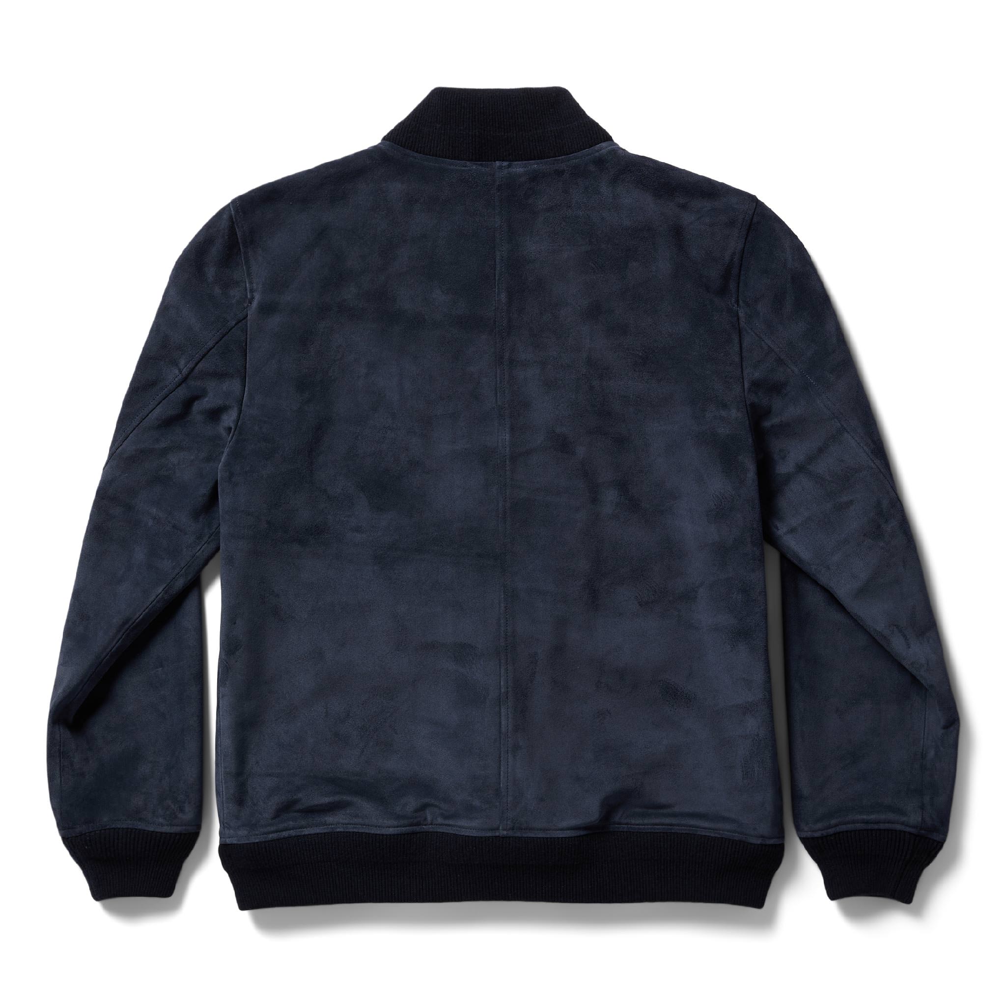 flatlay from the back of The Aviator Jacket in Midnight Suede, Outerwear by Taylor Stitch