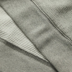 material shot of hem of The Horizon Pullover in Ash Double Knit