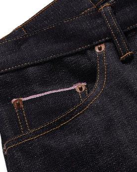 material shot of the pockets on The Democratic Jean in Kuroki Welterweight Slub, Bottoms by Taylor Stitch