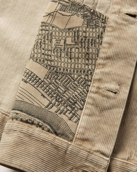 material shot of map pockets, Outerwear by Taylor Stitch