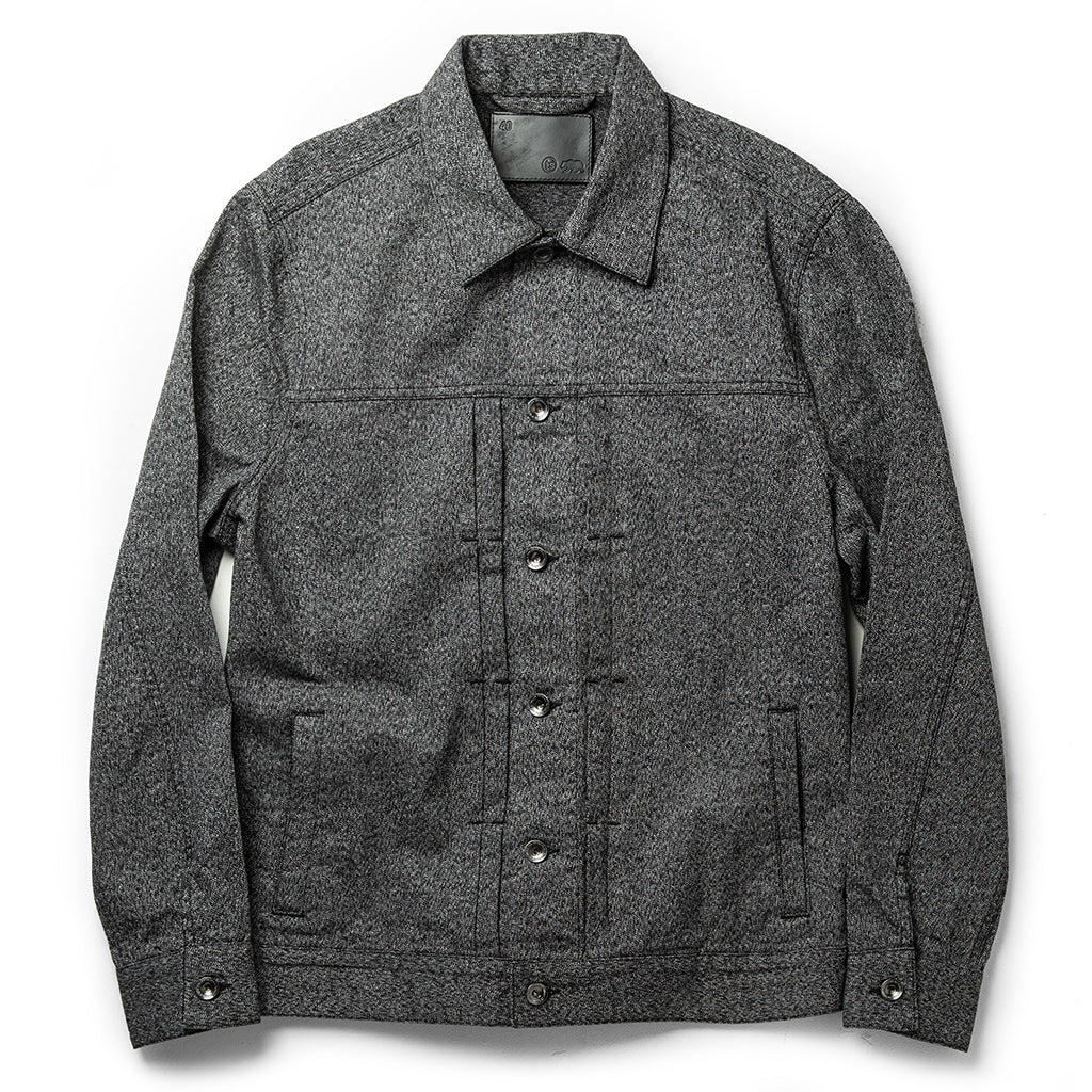 flatlay of The Dispatch Jacket in Navy Jaspe, Outerwear by Taylor Stitch