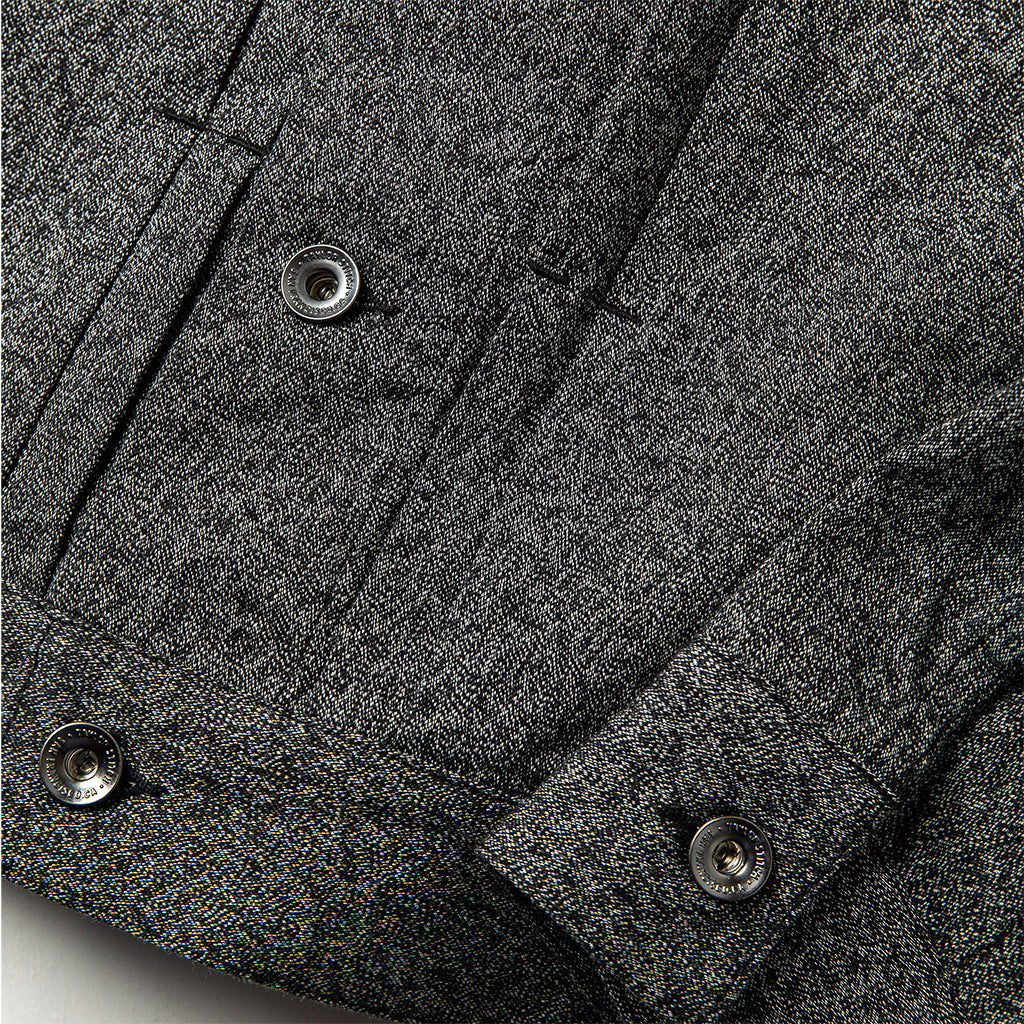 material shot of sleeve and buttons, Outerwear by Taylor Stitch