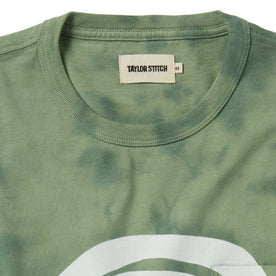 material shot of the label and ribbed collar on The Organic Cotton Long Sleeve in Ecology Center