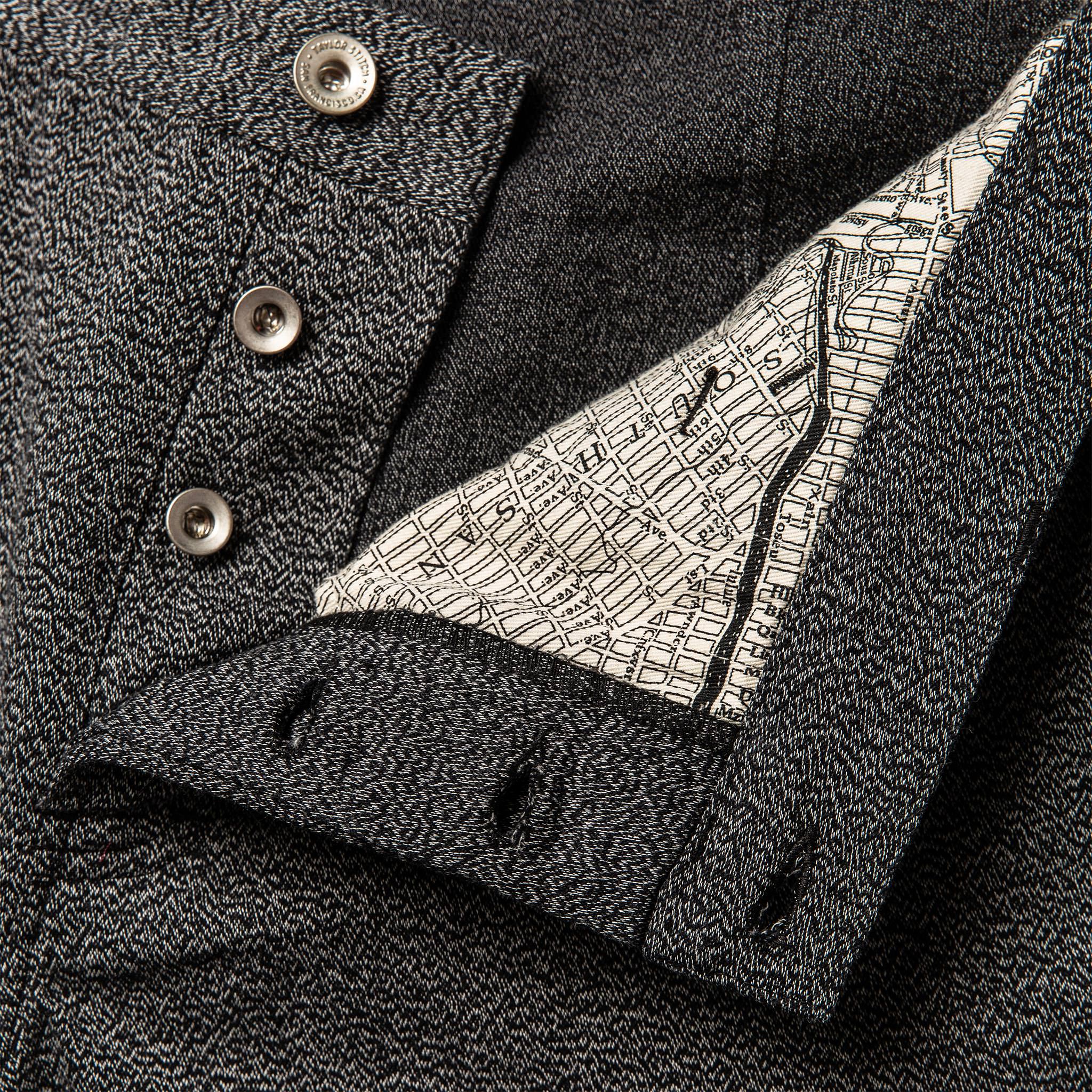 material shot of fly, Bottoms by Taylor Stitch