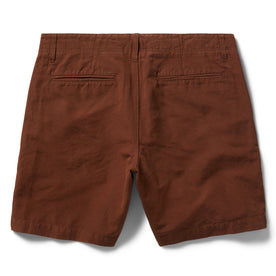 flatlay of The Morse Short in Russet Linen, shown from the back