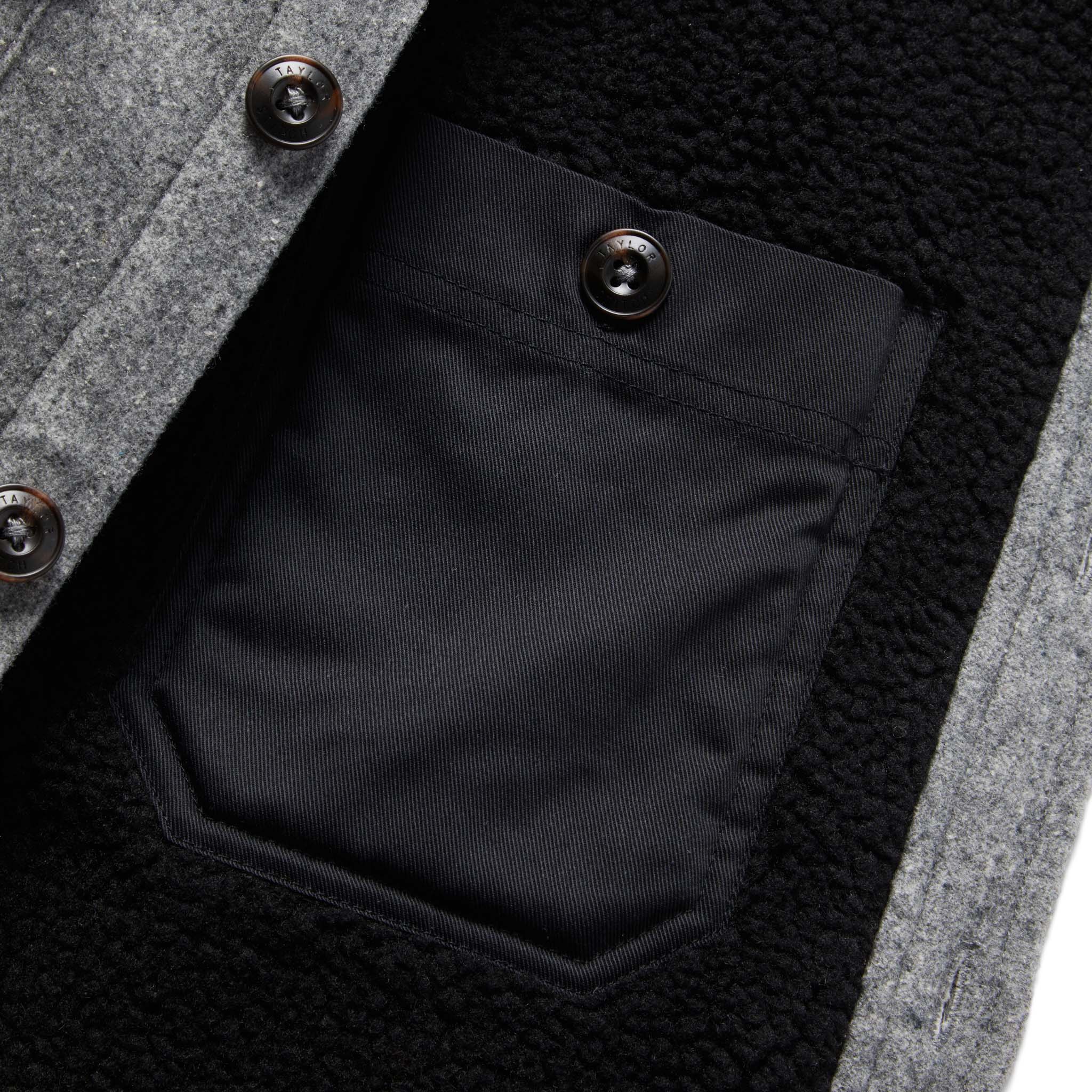 material shot of jacket from the inside showing interior pocket, Outerwear by Taylor Stitch
