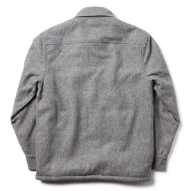 flatlay of jacket from the back with yoke visible