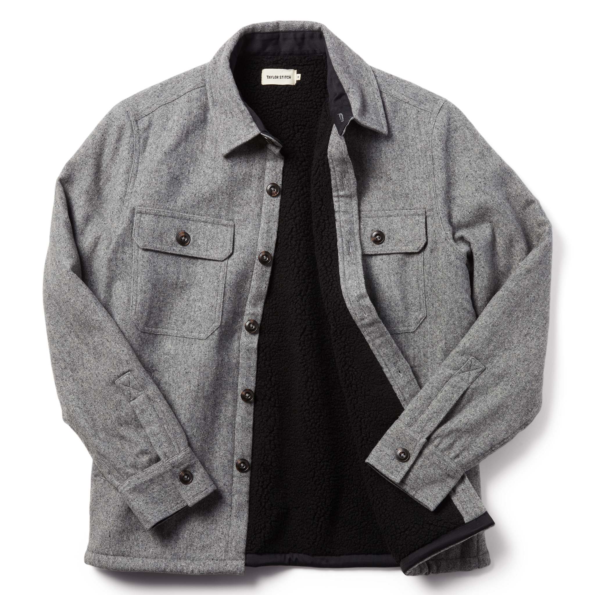 flatlay of jacket from the front unbuttoned, Outerwear by Taylor Stitch