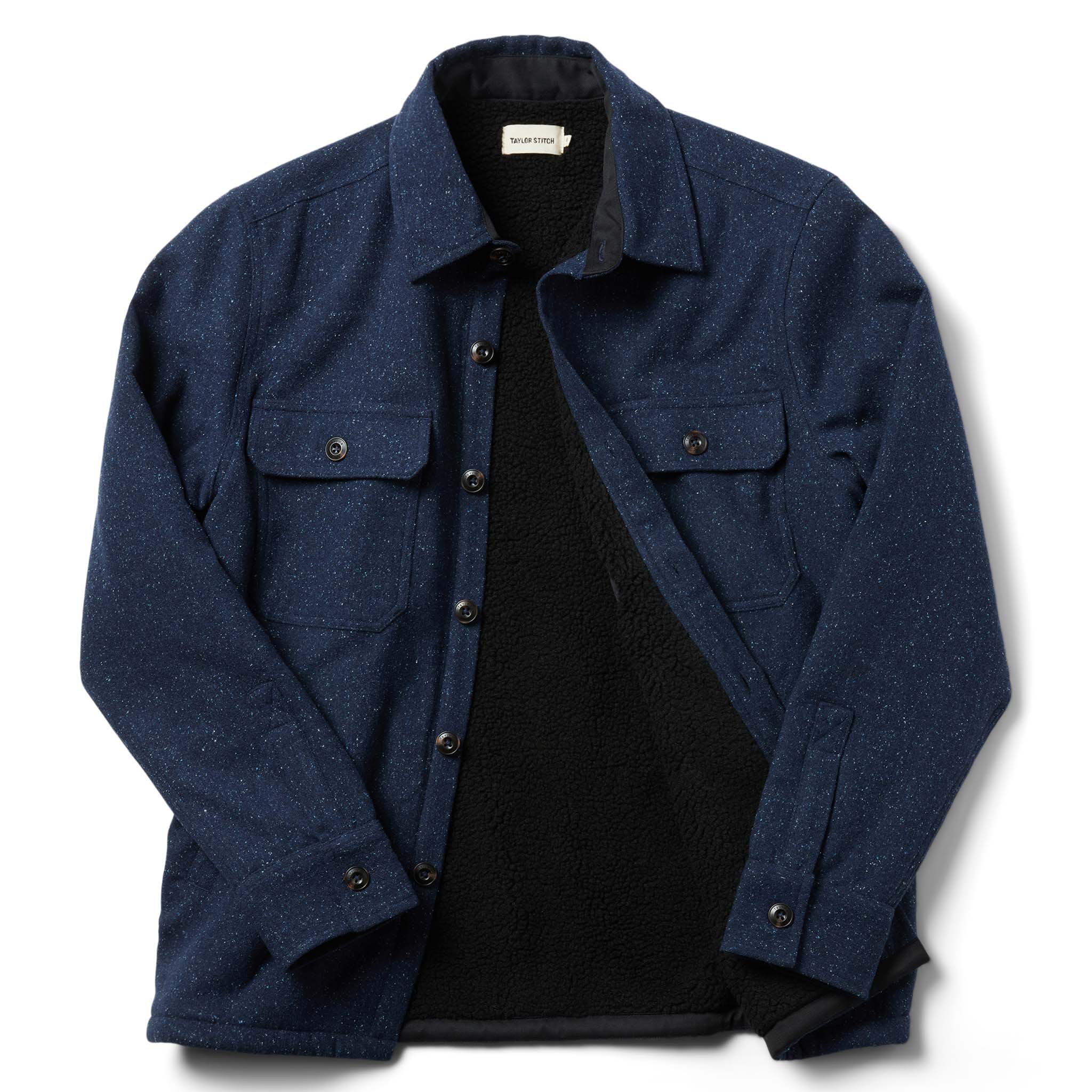 flatlay of jacket with front shot open, Outerwear by Taylor Stitch