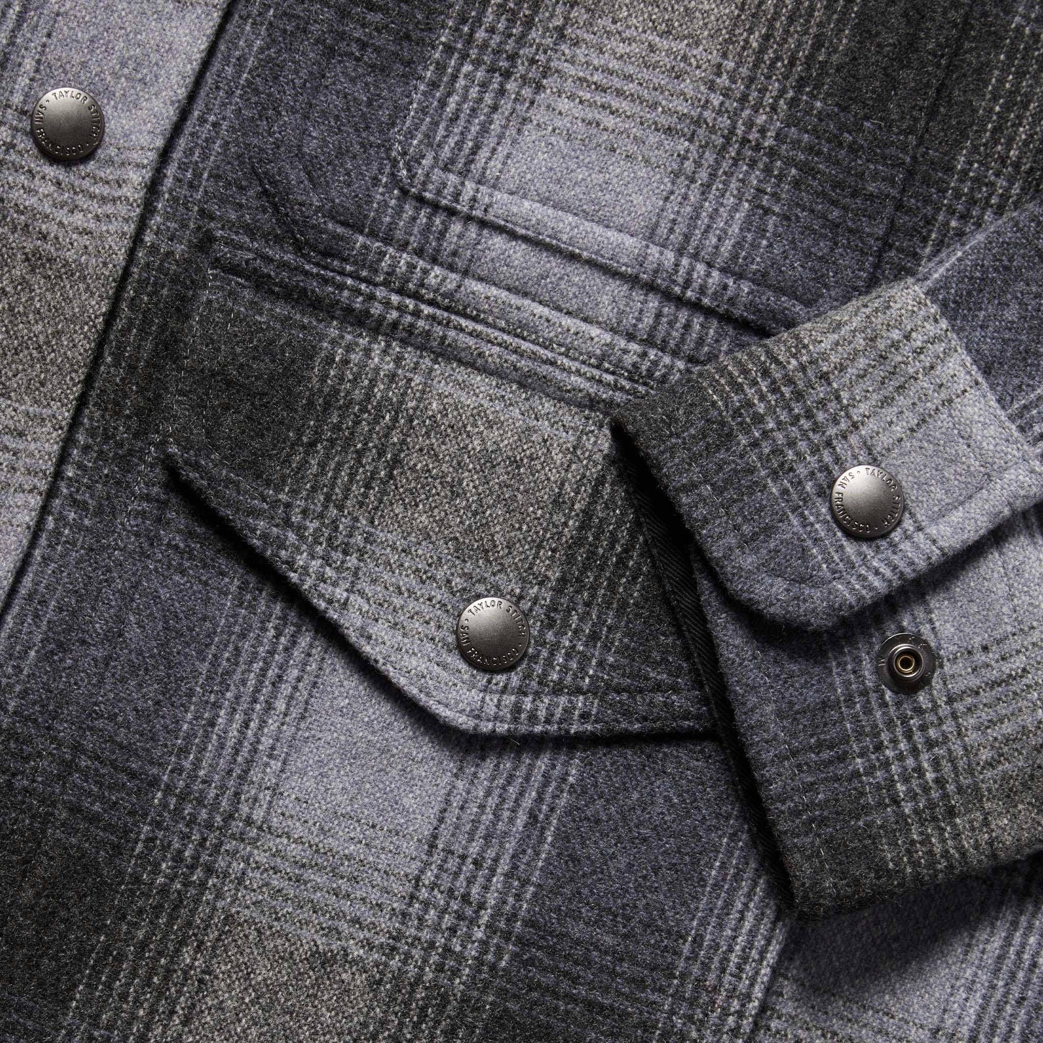 material shot of sleeve cuff, Outerwear by Taylor Stitch