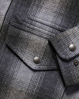material shot of sleeve cuff, Outerwear by Taylor Stitch