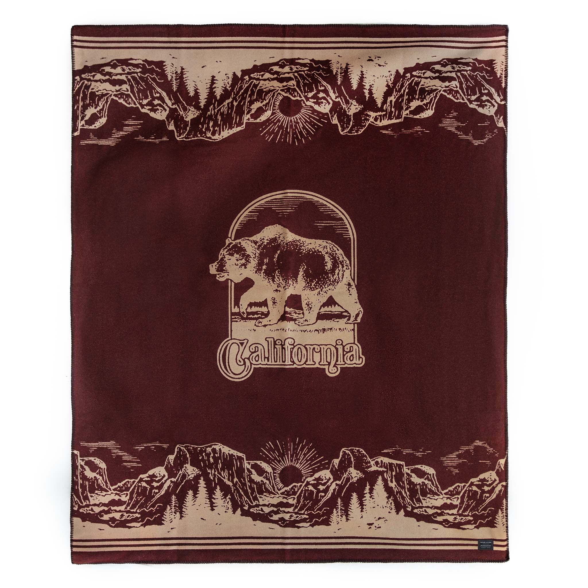 full flatlay of The Golden State Blanket in Rust, Accessories by Taylor Stitch