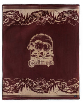 full flatlay of The Golden State Blanket in Rust, Accessories by Taylor Stitch