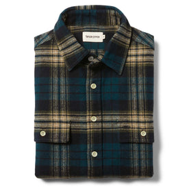flatlay of The Ledge Shirt in Deep Sea Plaid