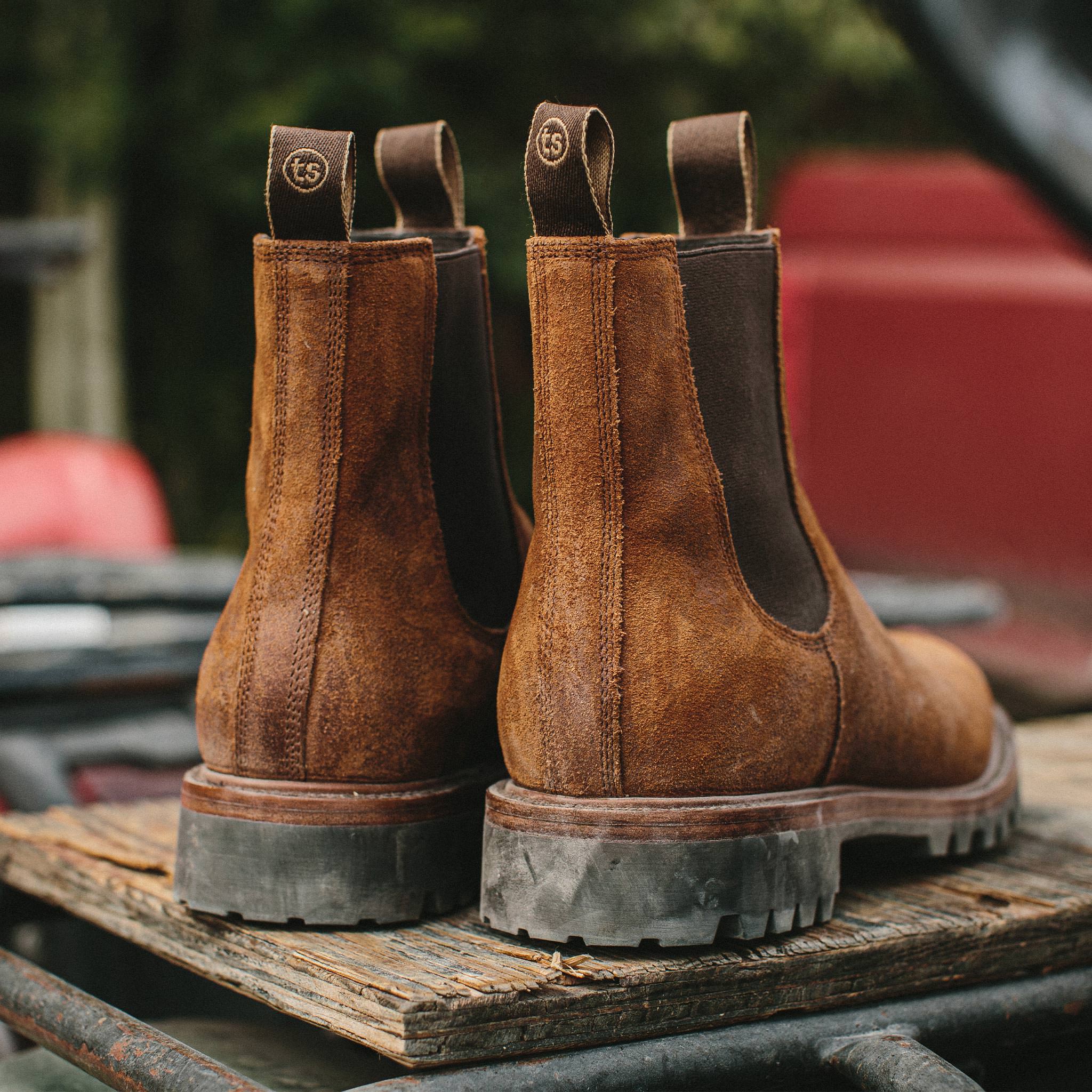 Waxed suede boots new arrivals