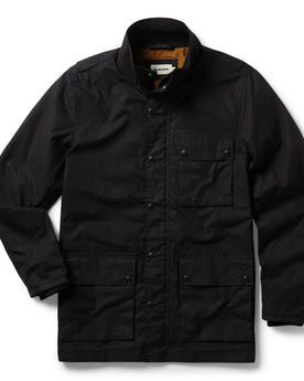 flatlay of The Clutch Jacket in Coal EverWax, Outerwear by Taylor Stitch