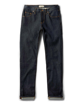 flatlay of The Slim Jean in Cone Mills Cordura Denim, Bottoms by Taylor Stitch