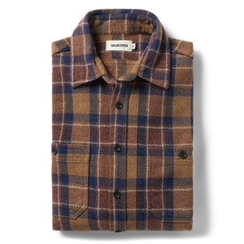 The Utility Shirt in Caramel Jaspe Herringbone Plaid - featured image