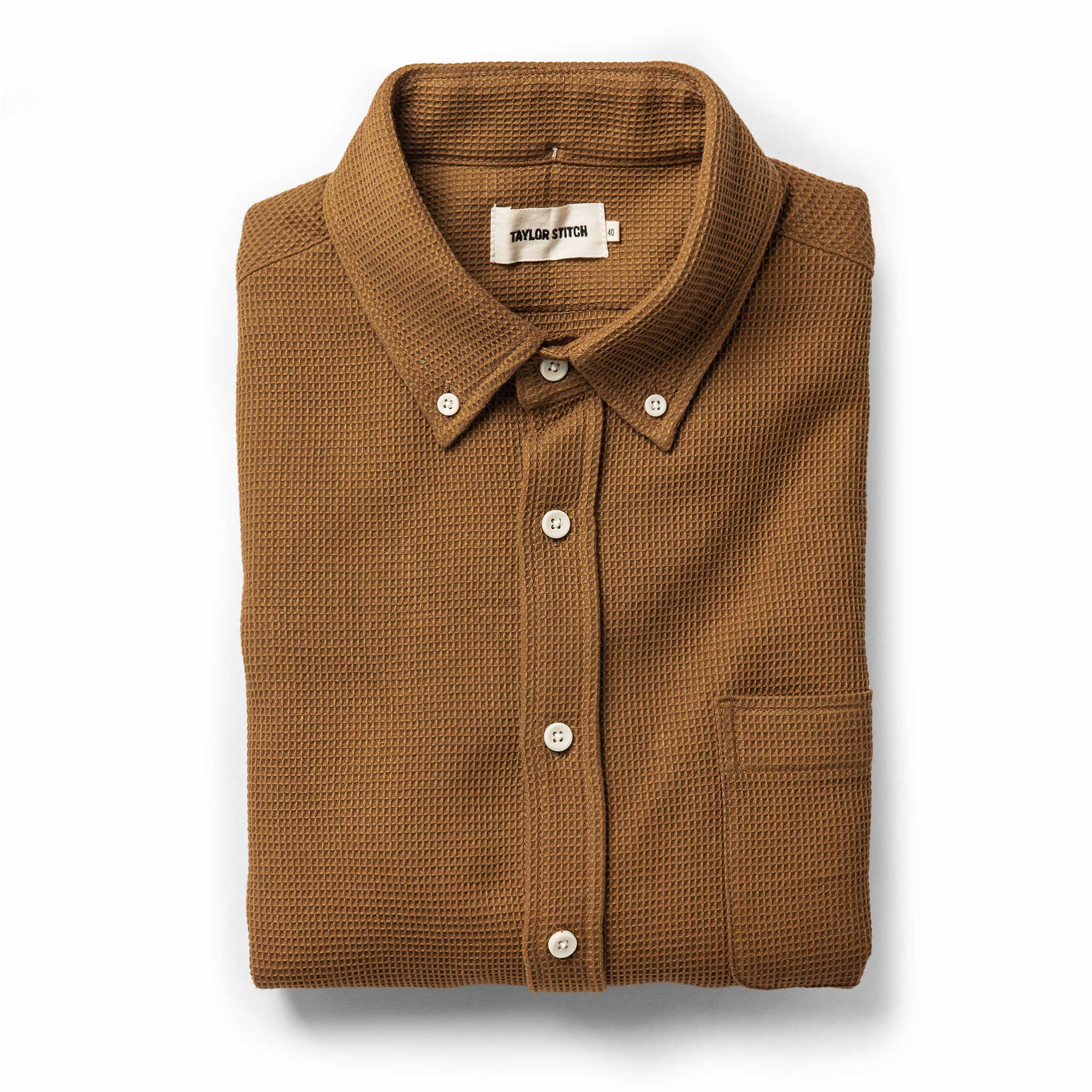 The Jack in British Khaki Waffle: Featured Image, Wovens by Taylor Stitch