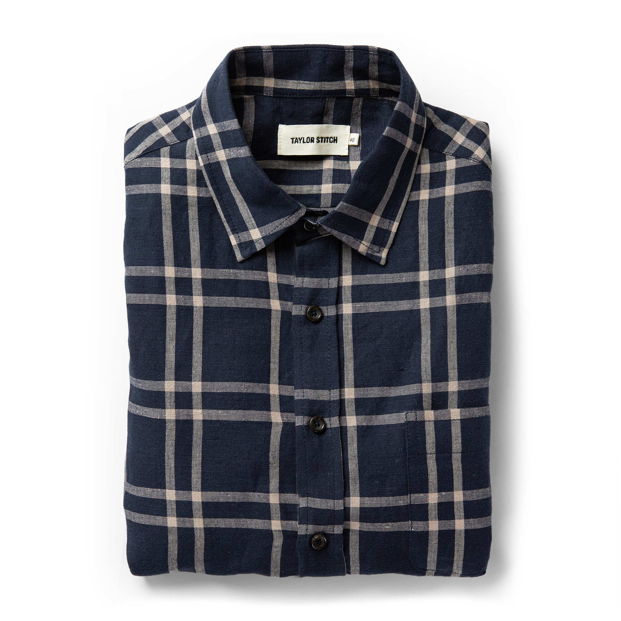 The California in Navy Plaid: Featured Image, Wovens by Taylor Stitch